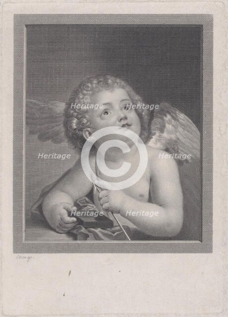 Cupid feeling the point of an arrow, 1790. Creator: Johann Friedrich Bause.