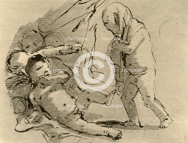 'Cupid frightening other children', c1757, (1928). Artist: Giovanni Battista Tiepolo.
