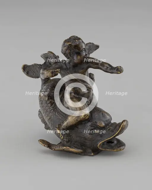 Cupid on a Dolphin, c. 1635/1660. Creator: Workshop of Francesco Fanelli.
