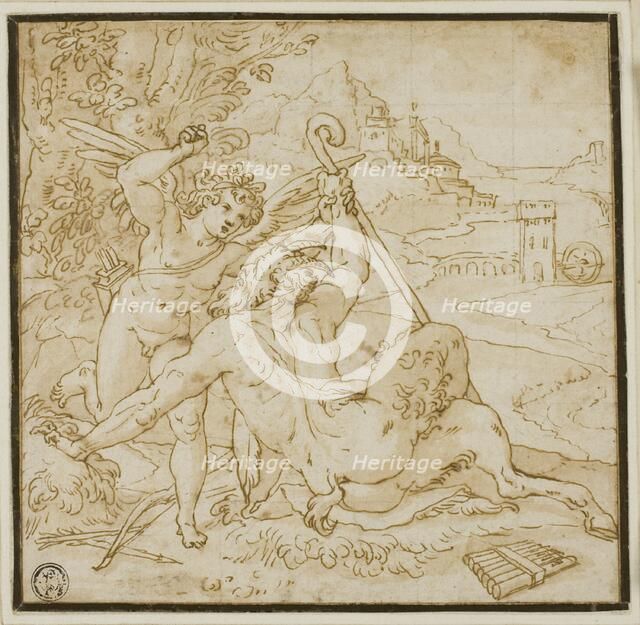 Cupid Overcoming Pan, n.d. Creator: Orazio Samacchini.