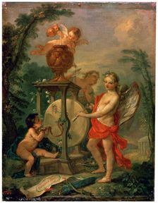 Cupid Sharpening an Arrow 1750. Artist: Charles-Joseph Natoire