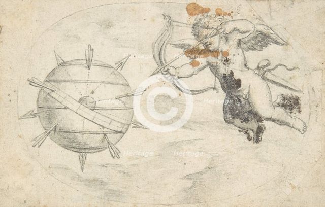 Cupid Shooting Arrows at the World Globe, 1608 or shortly before (?). Creator: Attributed to Otto van Veen.