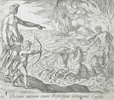 Cupid Shooting His Arrow at Pluto, published 1606. Creators: Antonio Tempesta, Wilhelm Janson