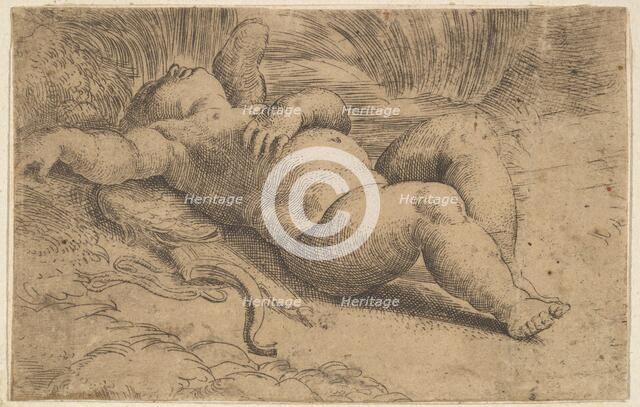 Cupid Sleeping, 16th century. Creator: Parmigianino.