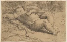 Cupid Sleeping, 16th century. Creator: Parmigianino