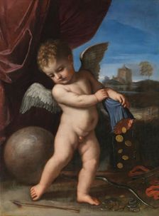 Cupid spurning riches, c1654. Creator: Guercino