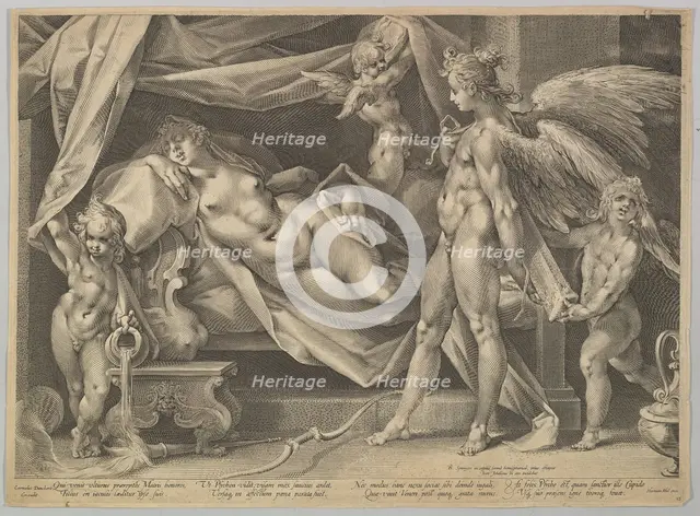 Cupid & Psyche, ca. 1631. Creators: Bartholomeus Spranger, Jan Muller.