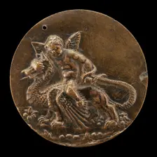 Cupid Riding on a Dragon, c. 1500. Creator: Moderno