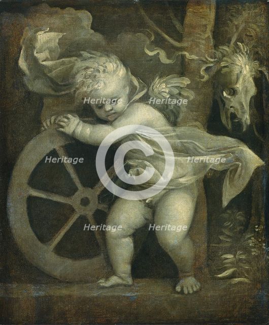 Cupid with the Wheel of Time, c. 1515/1520. Creator: Titian.