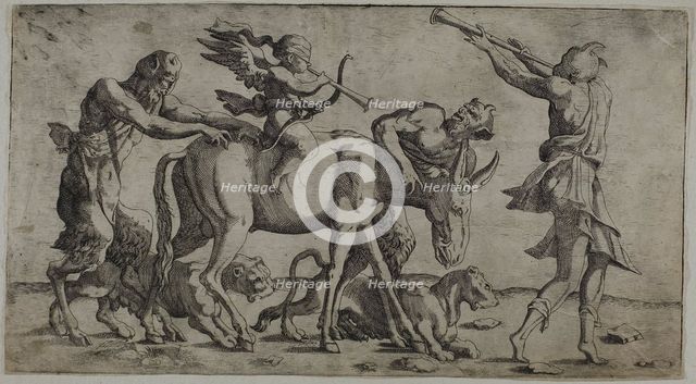 Cupid with Bandaged Eyes, 1540/45. Creator: Leon Davent.
