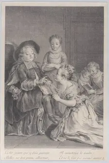 Cupid teaching (L'Amour-Précepteur), 1730. Creator: Francois Bernard Lepicie