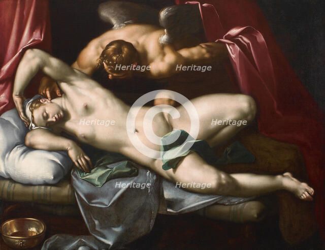 Cupid visiting Psyche at Night, ca 1590. Creator: Bloemaert, Abraham (1566-1651).