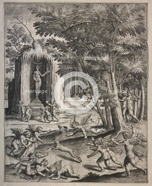 Cupids at Play. Creator: Hieronymus Wierix (Flemish, 1553-1619), possibly by.