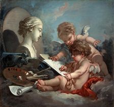 Cupids allegory of painting, 1760s. Artist: François Boucher