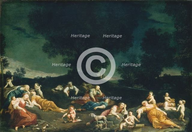 Cupids Disarming Sleeping Nymphs, c. 1690/1705. Creator: Giuseppe Maria Crespi.