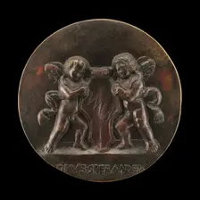 Cupids Holding the Arms of the Bentivogli [reverse]. Creator: Sperandio Savelli
