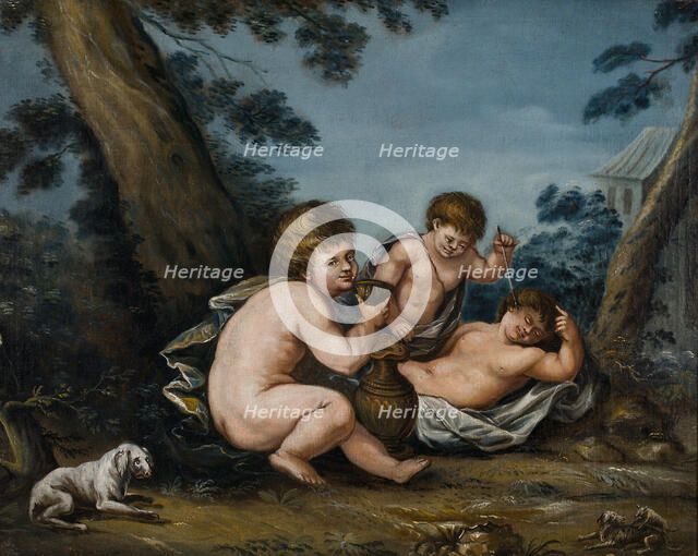 Cupids Playing, 1816. Creator: Michael Toppelius.