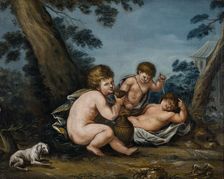 Cupids Playing, 1816. Creator: Michael Toppelius