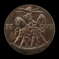 Cupids Supporting an Eagle and Cornucopias on a Shield [reverse], early 16th century. Creator: Pietro Torrigiani