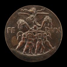 Cupids Supporting an Eagle and Cornucopias on a Shield [reverse], early 16th century. Creator: Pietro Torrigiani