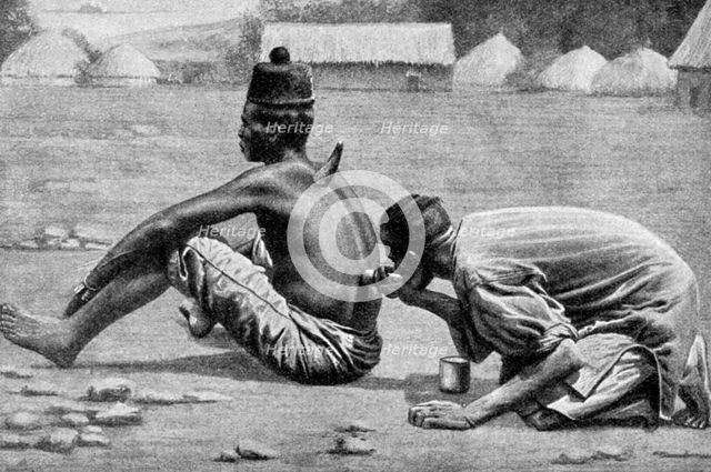 Cupping, wet and dry, as a therapeutic measure, Africa, 1922.Artist: FW Taylor