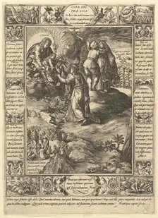 Cura Dei Pro Suis, from Allegories of the Christian Faith, from Christian and Profane Allegories. Creator: Hendrik Goltzius