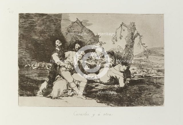 Curarlos, y à otra.; Los Desastres de la Guerra, Madrid 1863. Creator: Francisco Goya.