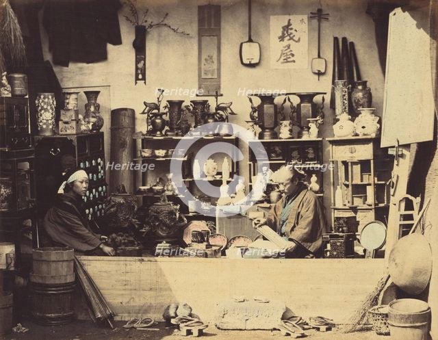 Curio Shop, c. 1865. Creator: Felice Beato.