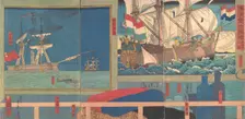 Curio Shop in Yokohama, 3rd month, 1860. Creator: Sadahide Utagawa