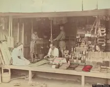 Curio Store, 1870s-1890s. Creator: Kusakabe Kimbei
