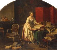 Curious Woman, 1848. Creator: Jean-Baptiste Antoine Emile Beranger