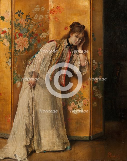 Curious, mid-late 19th century. Creator: Alfred Stevens.