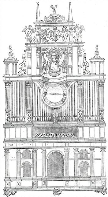 Curious musical instruments of the sixteenth century, 1860. Creator: Unknown.