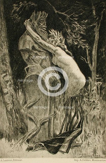 Curieuse, 1885. Creator: Félicien Rops.
