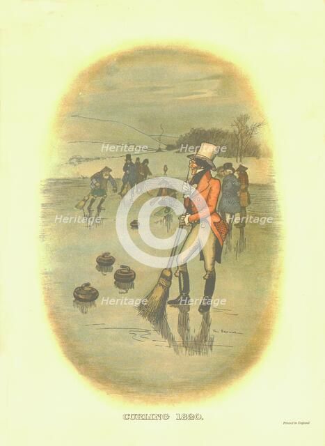 'Curling, 1820', c1910. Creator: Tom Browne.