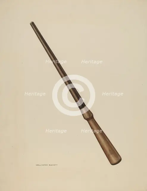 Curling Iron, c. 1939. Creator: Wellington Blewett.