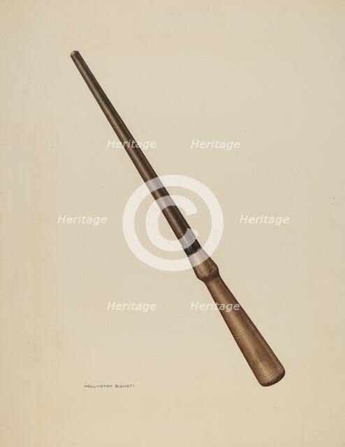 Curling Iron, c. 1939. Creator: Wellington Blewett.