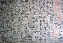 Cursive hieroglyphic script from a book of the dead
