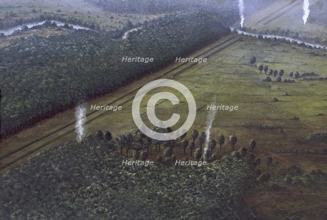 Cursus reconstruction, Middlesex. Creator: Frank Gardiner.