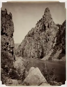 Currecanti Needle, Black Cañon of the Gunnison, before 1880. Creator: William Henry Jackson (American, 1843-1942)