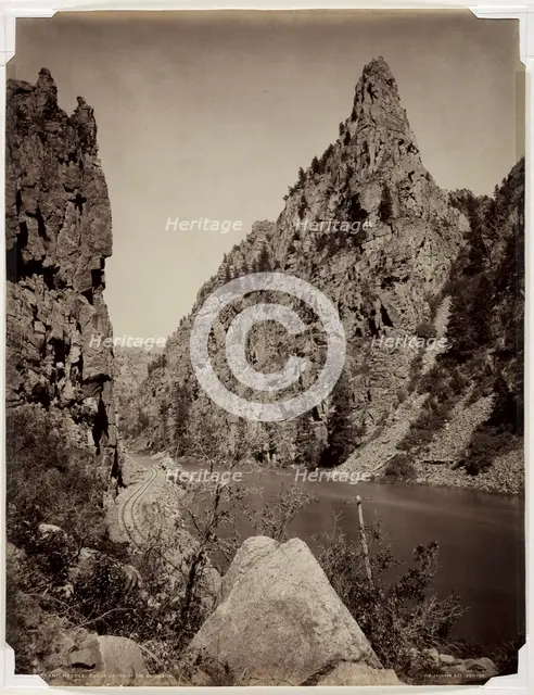 Currecanti Needle, Black Cañon of the Gunnison, before 1880. Creator: William Henry Jackson (American, 1843-1942).