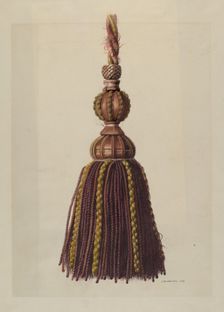 Curtain Tassel, 1938. Creator: J. Howard Iams