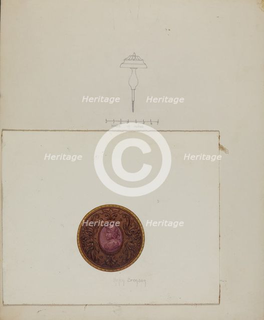 Curtain Tie-back, 1937. Creator: Grace Halpin.