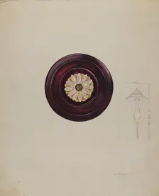 Curtain Tie-back, c. 1937. Creator: Grace Halpin