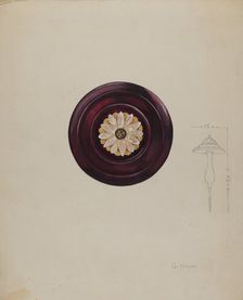 Curtain Tie-back, c. 1937. Creator: Grace Halpin