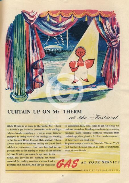 Curtain Up On Mr. Therm, 1951. Artist: Unknown