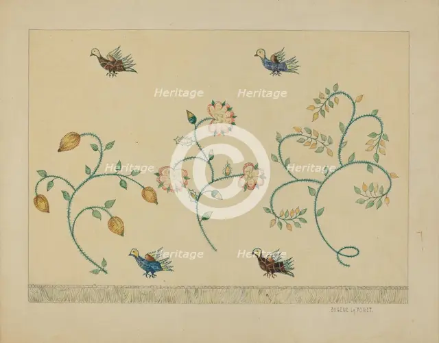 Curtain, c. 1936. Creator: Eugene La Foret.