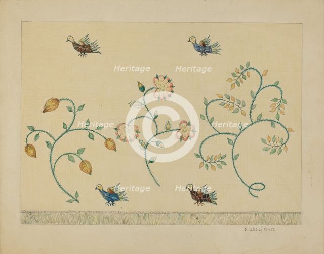 Curtain, c. 1936. Creator: Eugene La Foret.