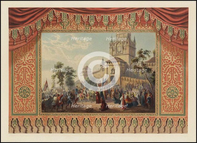 Curtain design for the Bolshoi Theatre.