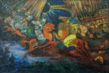 Curtain design for the opera Prince Igor by A. Borodin, 1934. Creator: Fyodor Fyodorovsky